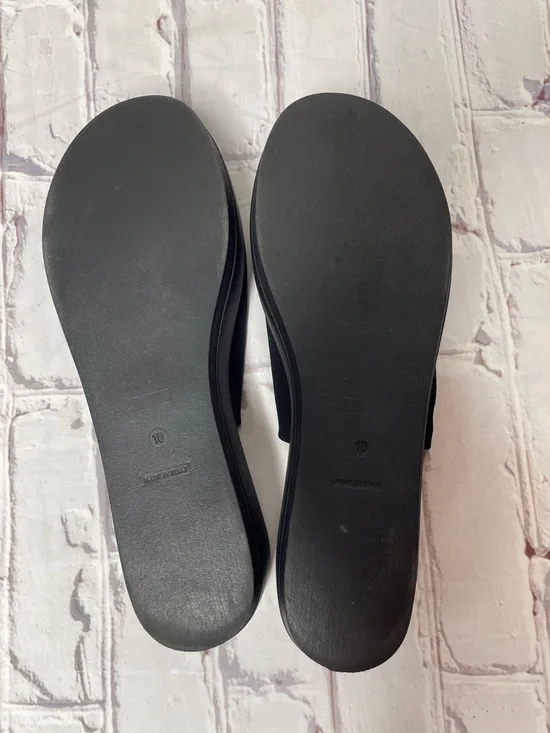 Steve Madden Black Platform Slip-On Sandals - Picture 6 of 6